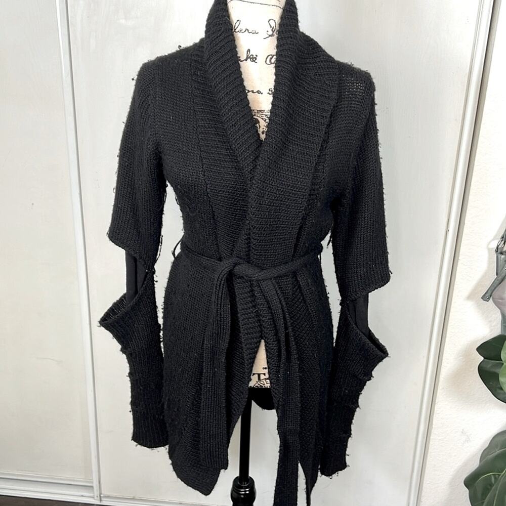 Phard Vintage Unique Boho Elbow Cut Knit Cardigan size Medium
